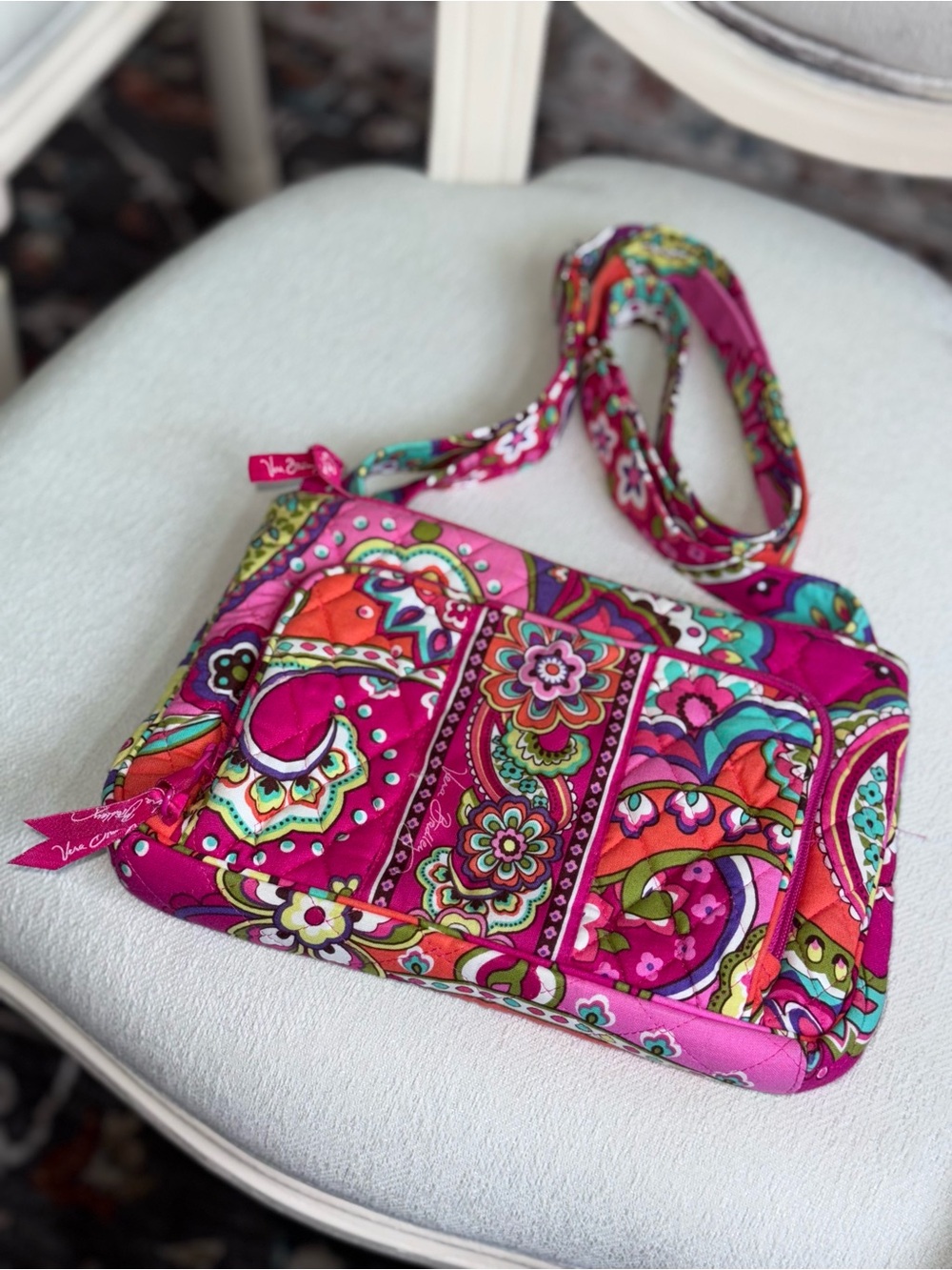 Vera Bradley Hot Pink Paisley Floral Crossbody